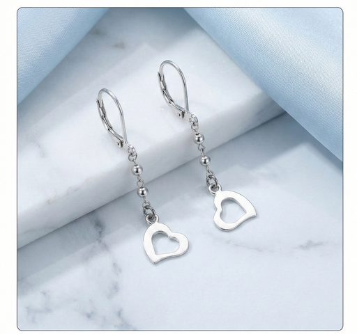 ARETES COLGANTES DE CORAZONES